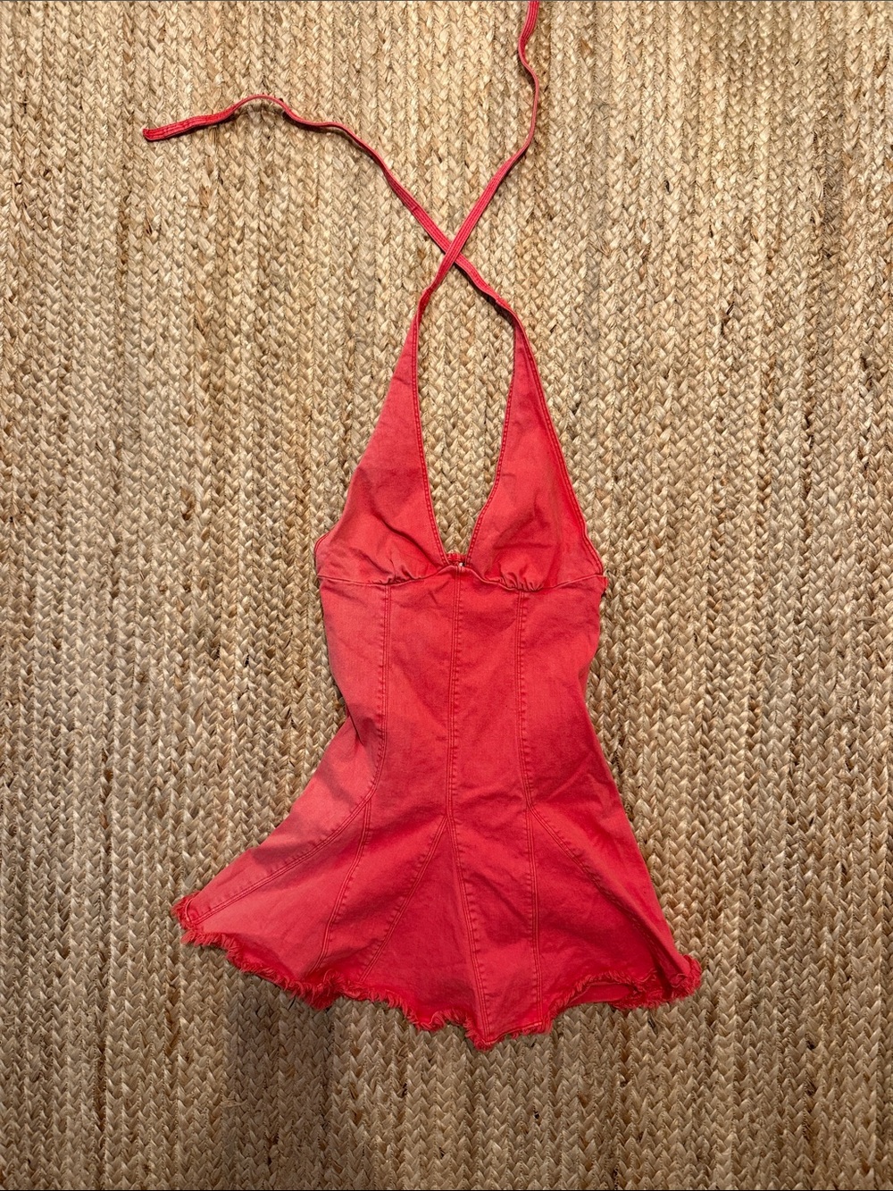 Urban Outfitters Red Halter Mini Dress